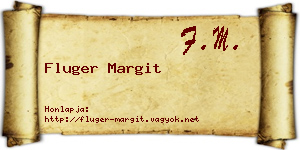 Fluger Margit névjegykártya